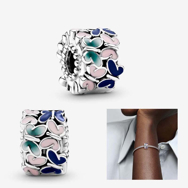 Butterflies Clip Charm with Original Box Set 100% Sterling Silver Women Luxury Jewelry Making designer Bracelet Clips Charms Fast delivery