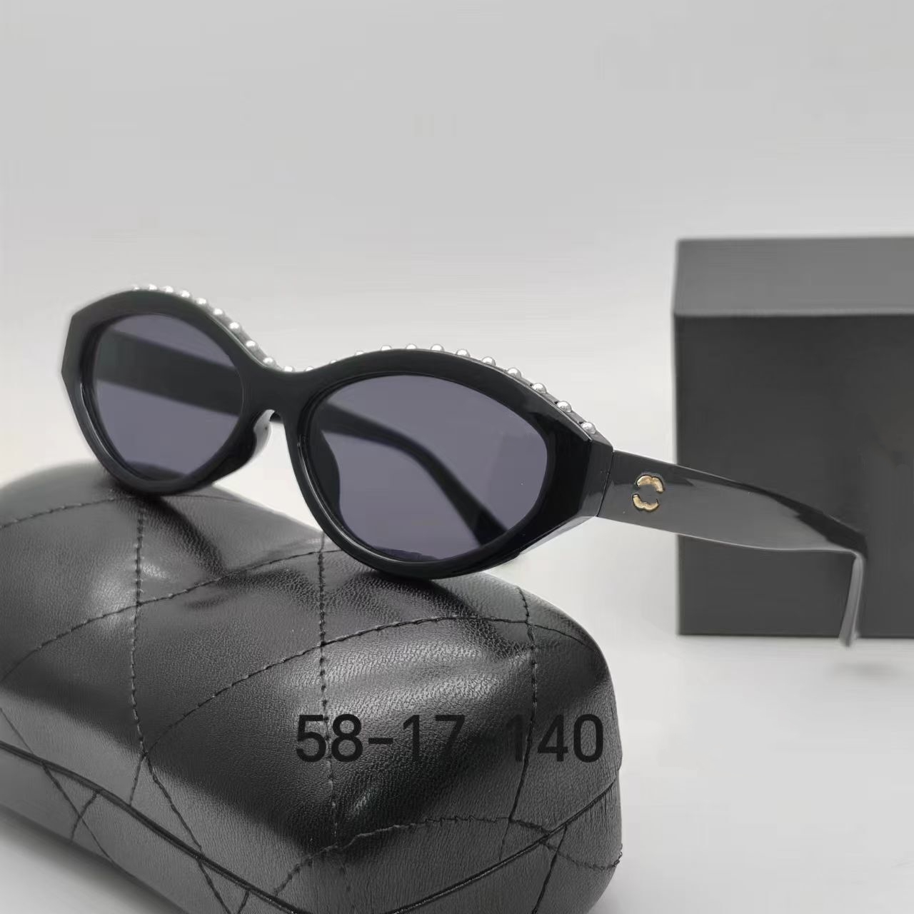 Luxury Designer Sunglasses Women Oval Vintage Shades Driving Polarized pearl Sunglass Male Sun Glasses Fashion Metal Plank Sunglas Eyewear