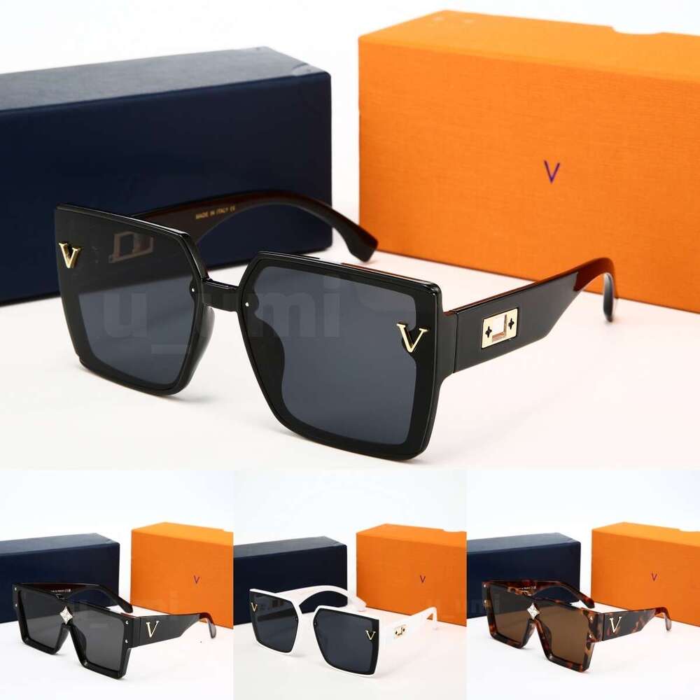 Luxury Sunglasses Oversized Square Design UV400 Protection Sunglasses For Women Men Premium Acetate Monogram Canvas Frame Polycarbonate Lenses Glasses
