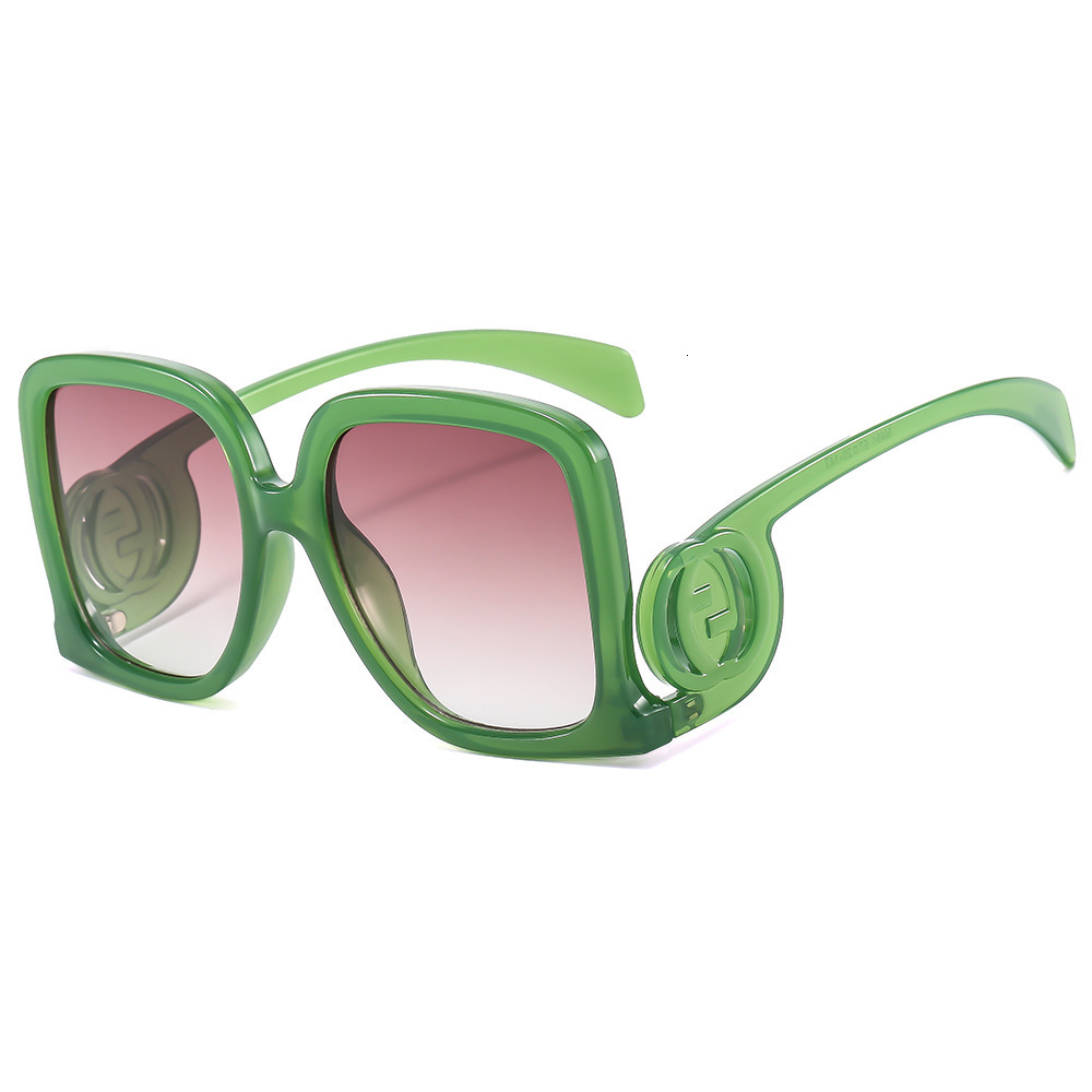 New Fashion Square Large Frame Personality European and American Runway Luxury High-end Ins Internet Celebrity Same Style Sunglasses Trend