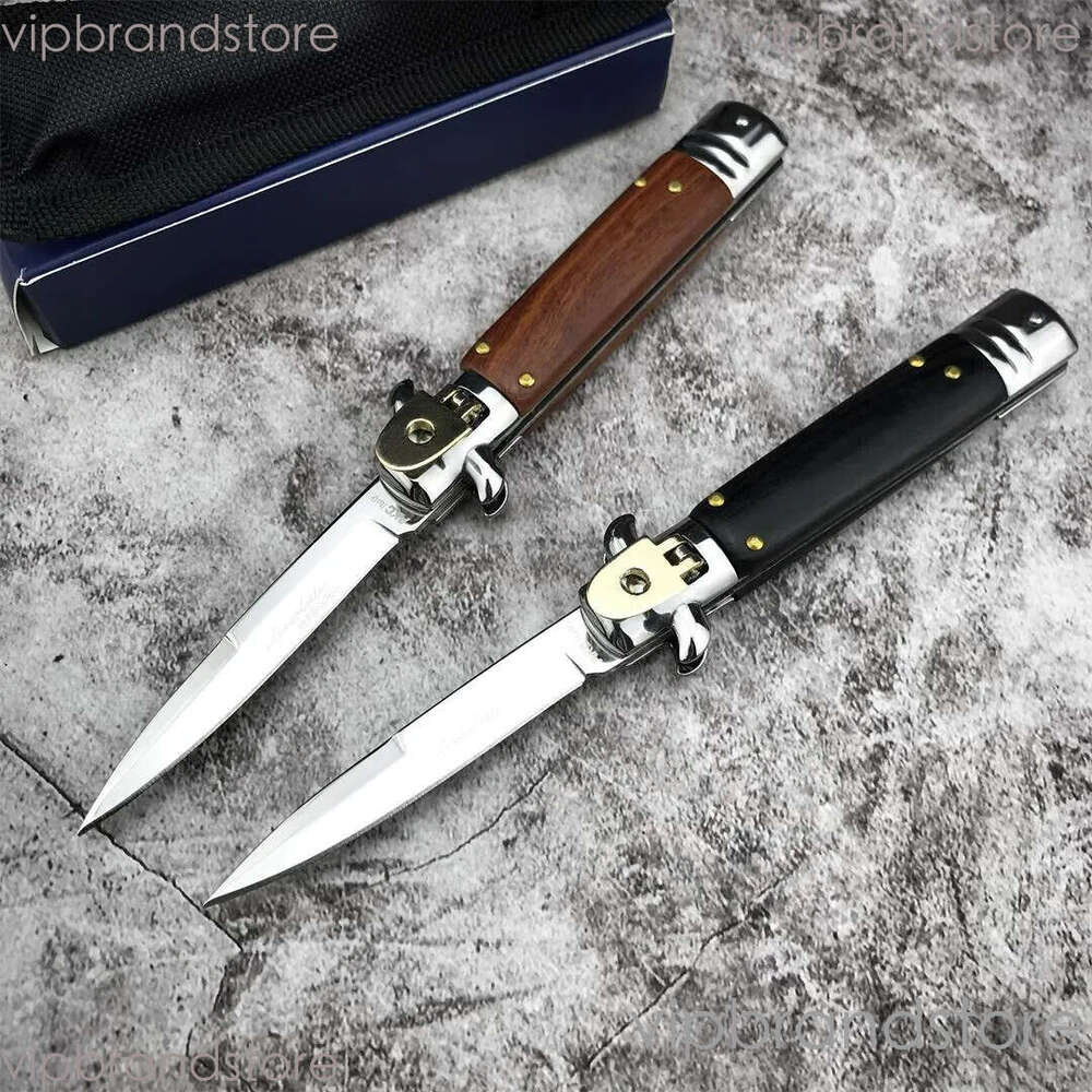 4Models Bill Deshivs Folding Blade Knife 7.6 fixed blade knife 440C Blade, Wood Handles