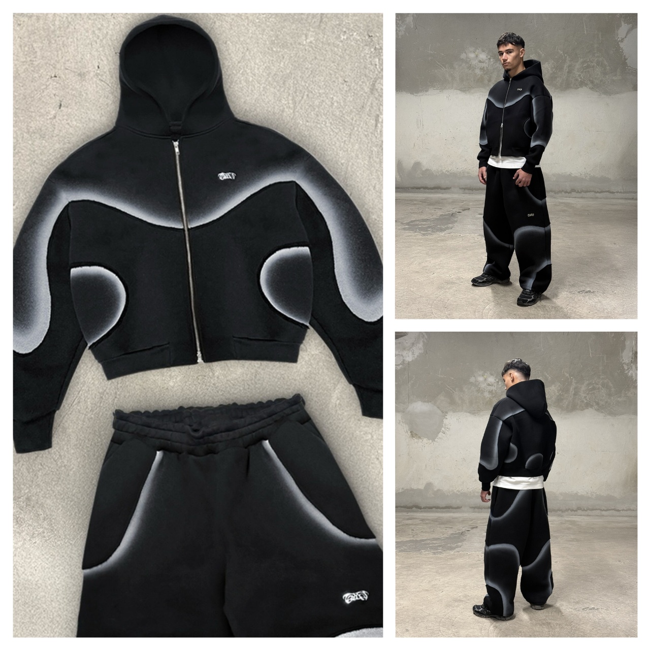 Men's Tracksuits Fashionable Simple Trendy Brand High Street Loose Casual Hoodie Goth Harajuku Retro Striped Zipper Sweatshirt Men Women