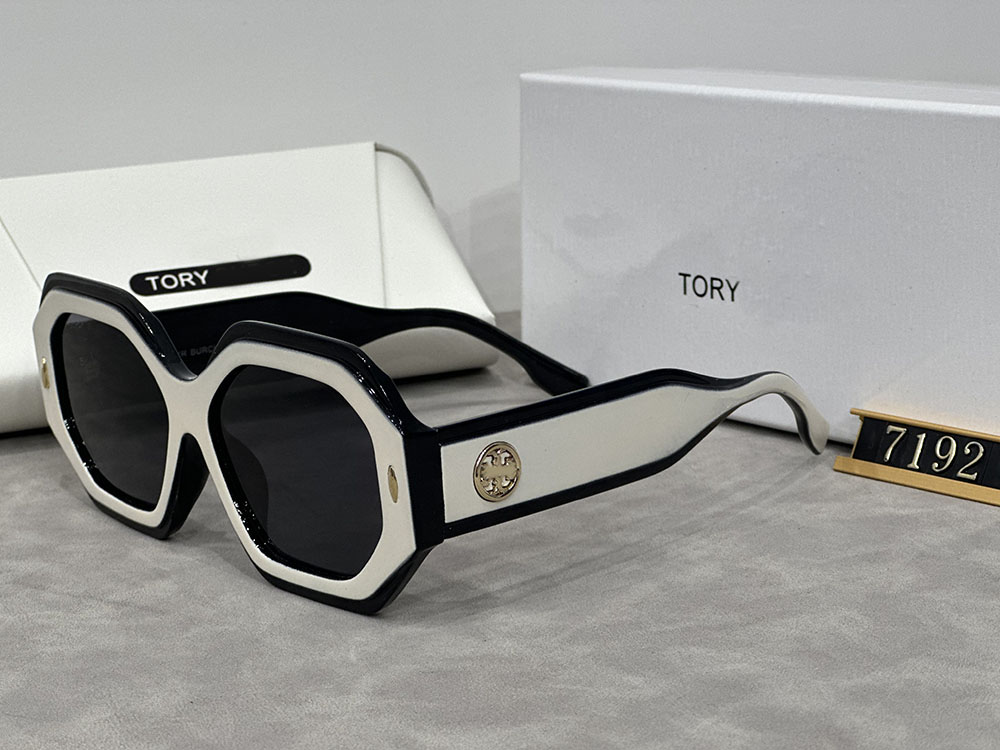 Top TY7192U Sunglasses Luxury Designer Hexagonal Eyeglasses 2026 Fashion White and Black Sunglasses with Box