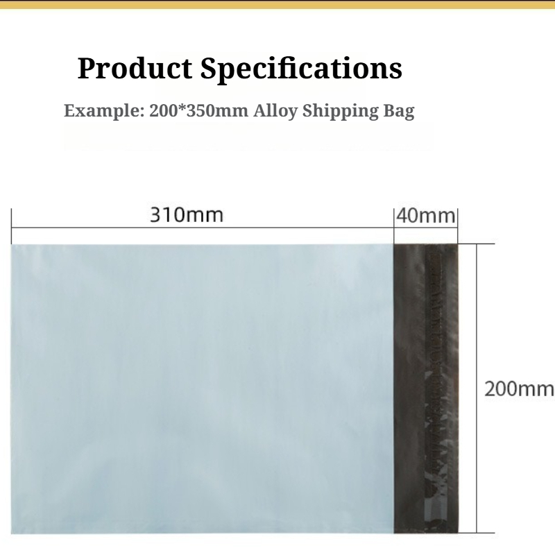 Ultra-Light Alloy 100% Virgin Material Waterproof Shipping Bags - Amazon FBA Certified E-Commerce Packaging for Small Business Wholesale