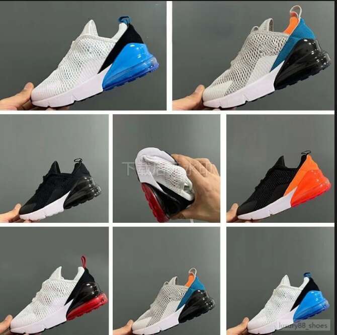 270 running kids shoes for boys and girls chaussure white black neon usa be true cactus barely rose rough green trainers sports sneakers 26-35