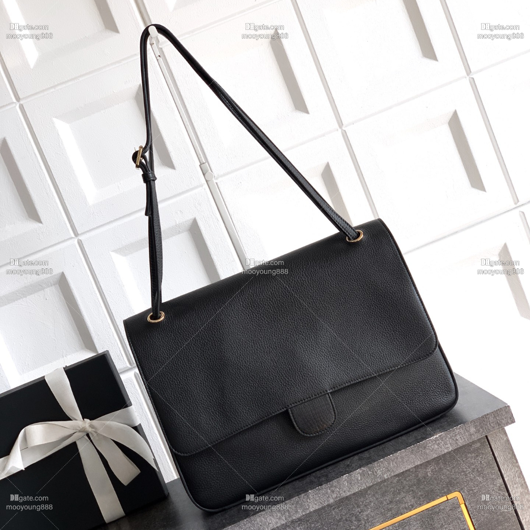 12A Upgrade Mirror Quality Designer Shopping Bags for Women Double Flap Purse Large Capacity Tote Bag Luxury Calfskin Handbag 33cm Black Shoulder Bags