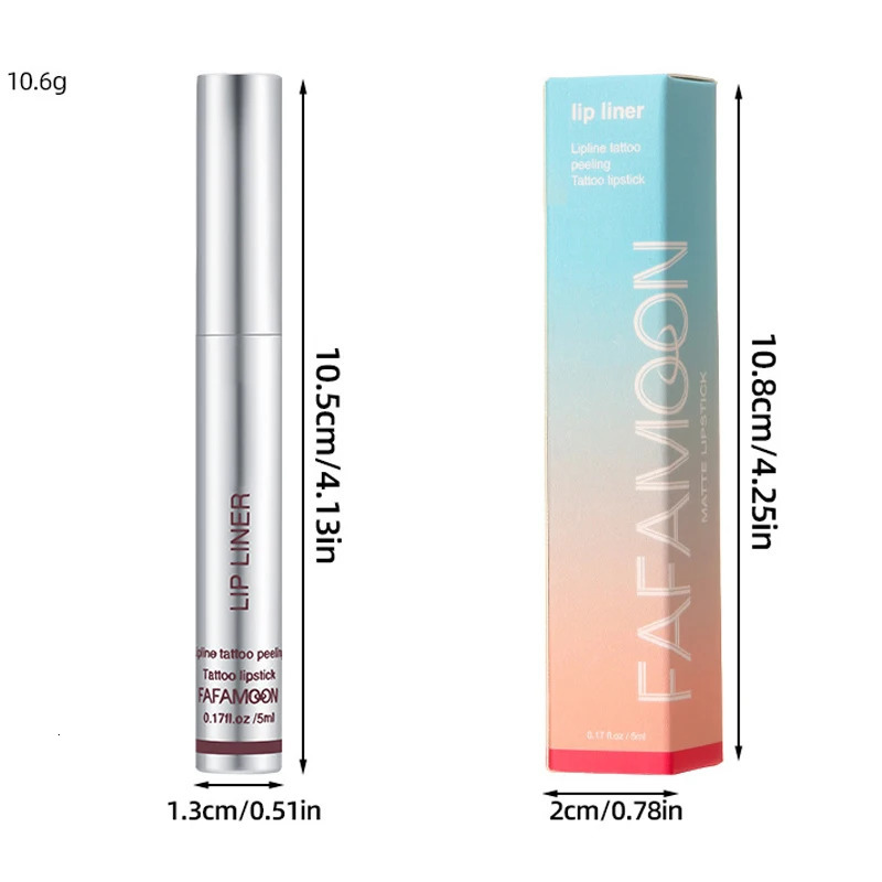 6 Color Waterproof Lip Liner Peel Off Tattoo Lip Gloss Lasting Matte Lip Tint Black Brown Contour Tear-off Makeup Stain Cosmetic 260106