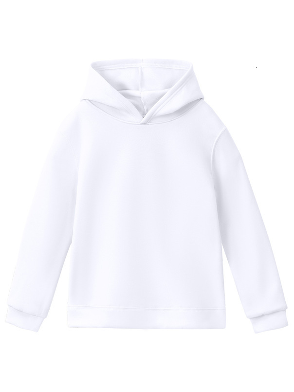 Foreign Trade Autumn Winter Pullover Fleece Hoodie Solid Color Casual Children's Sweatshirt Set