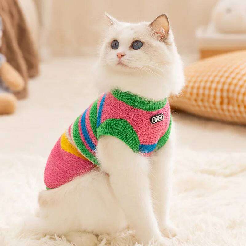 Warm Dog Sweaters for Small Medium Dogs Cats Vest Chihuahua Pug French Bulldog Costumes Puppy Winter Coat Clothes 26H0107