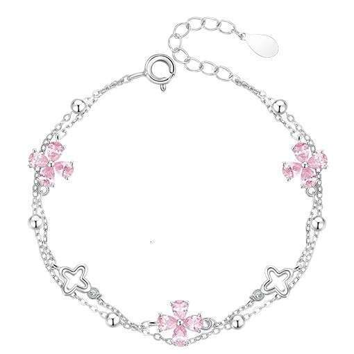Double-Layer Four-Pointed Star Bracelet Designer Bracelet Pink Luxury-Inspired Delicate Jewelry