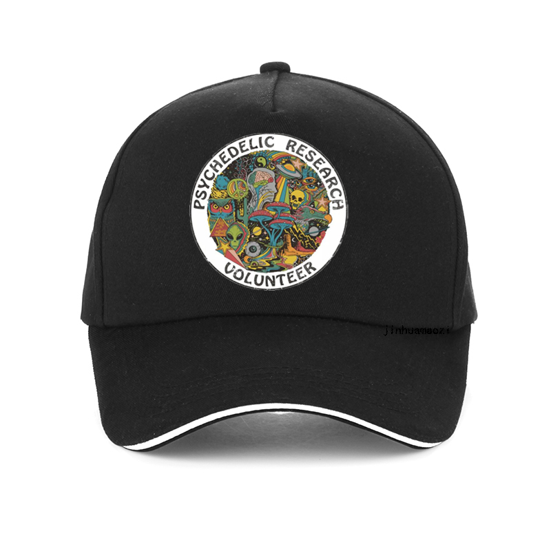Psychedelic Research Volunteer Men Baseball Cap Women Harajuku Vintage Funny Ullzang Aesthetic hat summer Trucker hats gorras