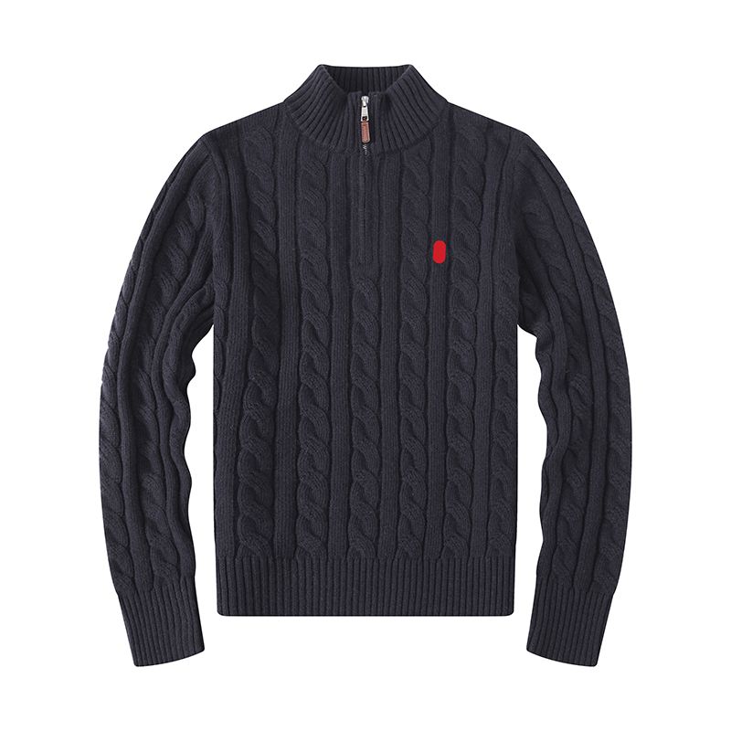 Designer sweater men hoodie sweatshirt jacket coat Men Sweater Warhorse Embroidery hoodie polo Breathable Beach Cotton Half Zipper