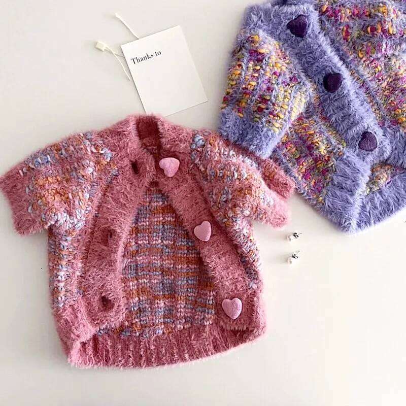 Winter Clothes Fashion Solid Dog Cardigan Warm Soft Puppy Kitten Coat Cute Cat Knitted Sweater Yorkie Pet Costumes 26H0107