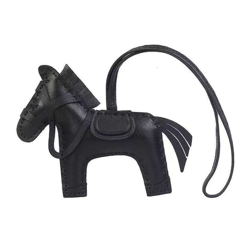 Charm designer charms pony Car Accessory Genuine Horse Leather Bag Keychain Pony Pendant New Handmade Sheepskin pendant gift
