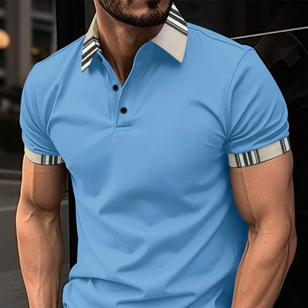 2026 Model Designer Luxury Men's Polo Shirt Featuring Collar Buttons And Pockets With Breathable Outdoor Sports Short Sleeves