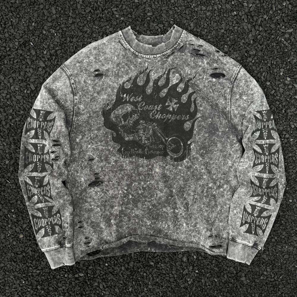 Yao Fashion Streetwear Vintage Luxury Brand High Quality Oversize Loose Hoodies Pullover Graphics Print Sweatshirt For Men XJ260107
