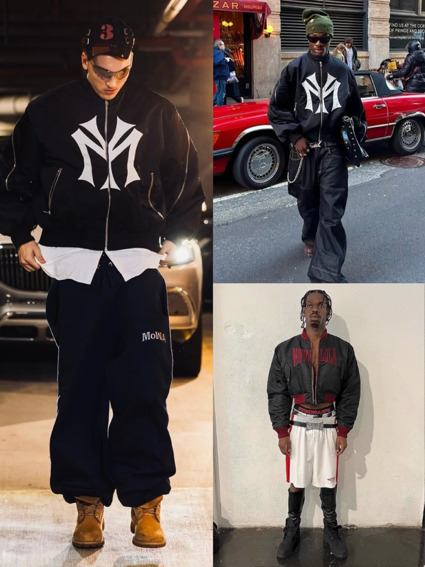 Men's Jackets 2026 Mowalola Embroidery Double-sided Short Flight Jacket Bomber YVL Style WY1435 Zippered Fashion Jacket A must-have for hip-hop f