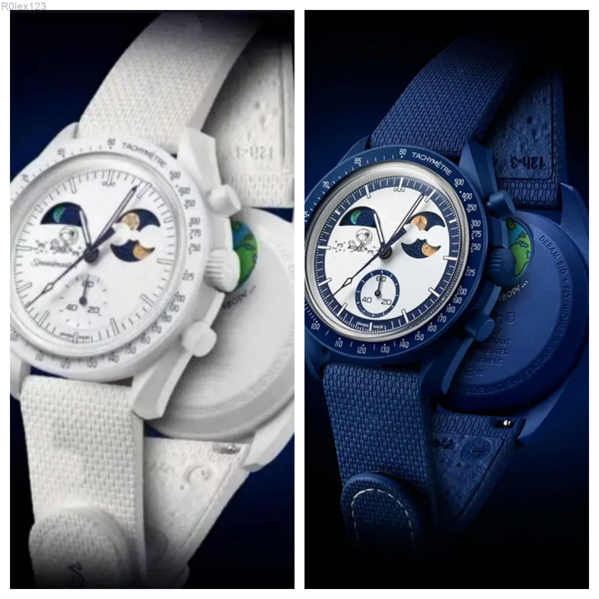 2026 NEW Limited Edition master wristwatchesBioceramic Quartz Chronograph Mens Womens URANUS Watch Mission To Mercury 42mm Black Nylon Luxury MOON Watch