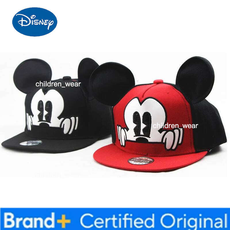 Disney 2025 New Children's Mickey Mouse Cartoon Lovely Baseball Cap For Kids Girls Boys Snapback Hat H260107 H260107