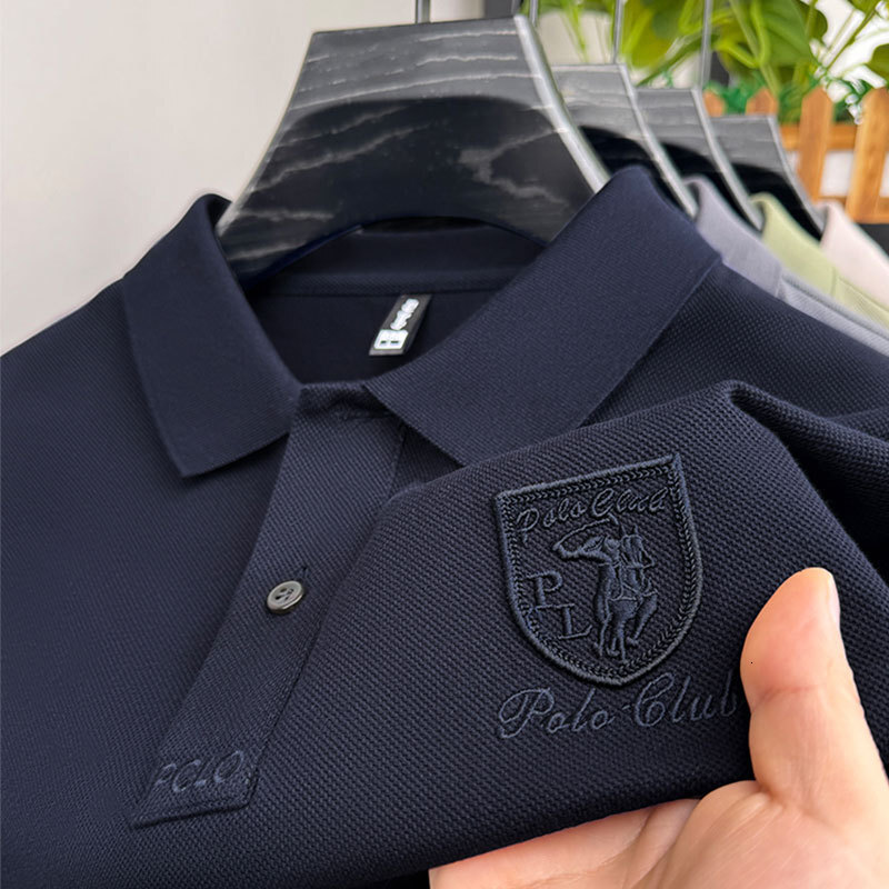 Luxury Brand Designer Clothes Short Sleeve Polo Shirt Men Pullover Tops Fashion Lapel Summer Light Business POLO Shirt Men's Clothing Short Sleev