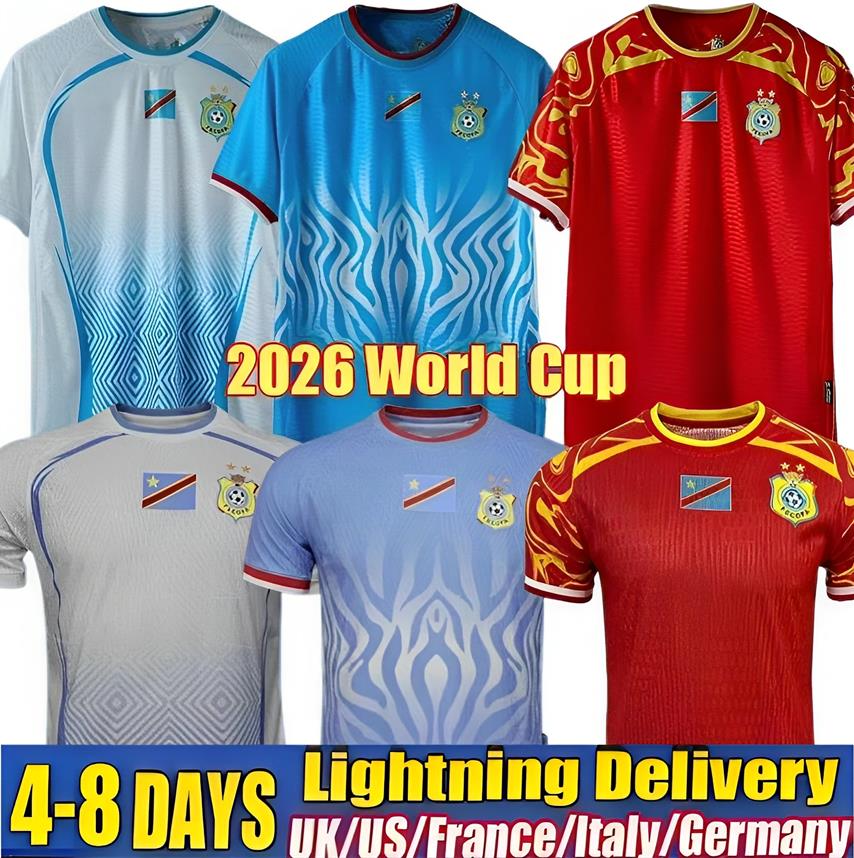 25 26 Democratic Republic of Congo Season Jersey 2025 Africa Cup of Nations Men's Adult and Children's Football Jerseys with Customized Number Printing