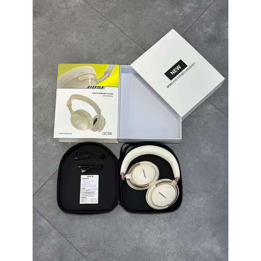 Bluetooth over-ear headphones - noise-canceling wireless headphones - foldable with leather cover H260107