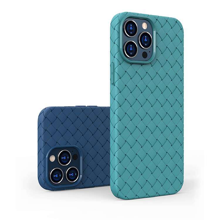 New Style Compatible With Apple 17 16 Woven Pattern Phone Case Lightweight Full Coverage Pro Couple Air Shockproof Max Protective Cover