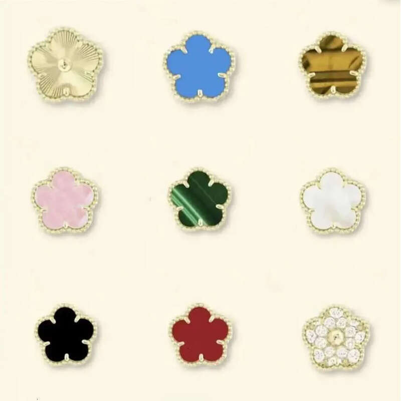 Hot-selling Free Shipping Designer Jewelry 15mm Clover Earrings For Women; White Women's Earrings; Mother Of Pearl Gold Rose H260202