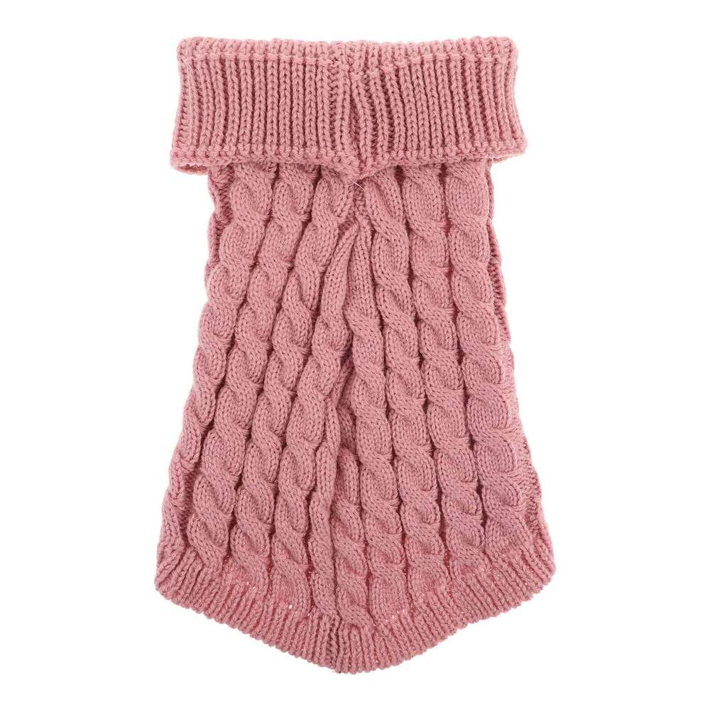 Pet Clothes Winter Outfits Pink Hoodie Dachshund Puppy Clothing Dog Sweater Wool Knit Coat Breathing Design Practical Long 26H0107