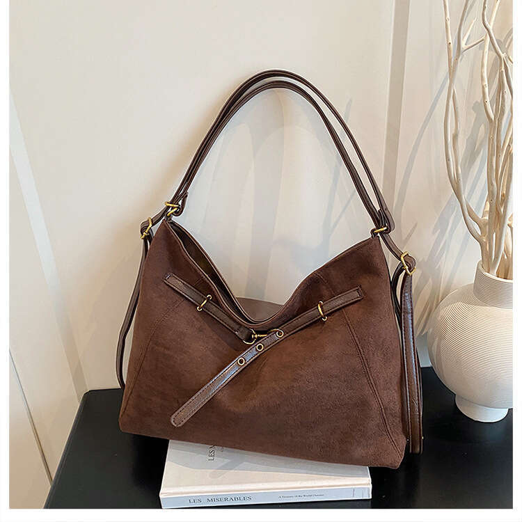 Suede Autumn Winter Vintage Matte Elegant Commuter Women's Crossbody High-end Versatile Shoulder Underarm Bag