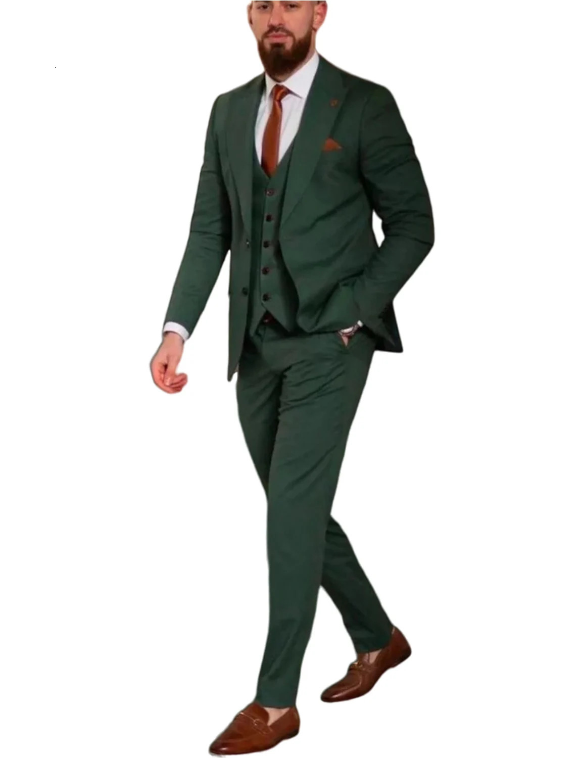 Mens Three Pieces Wedding Suit Single Breasted Lapel Blazer Business Groom Dinner Daily Tuxedos 260106
