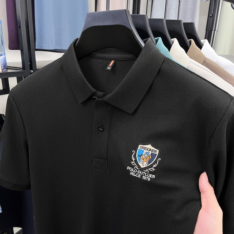 2026 New Designer Clothing - Summer Short-sleeved Polo Shirt For Men Business Casual Half-sleeve T-shirt Loose Embroidered Top Fashionable Trend