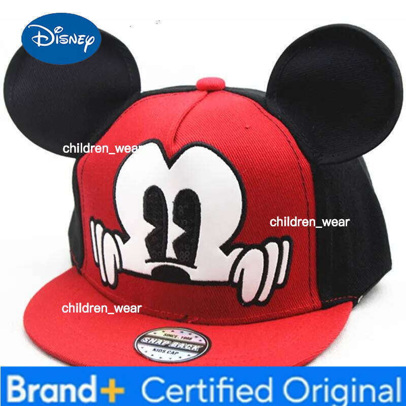 Disney 2025 New Children's Mickey Mouse Cartoon Lovely Baseball Cap For Kids Girls Boys Snapback Hat H260107 H260107