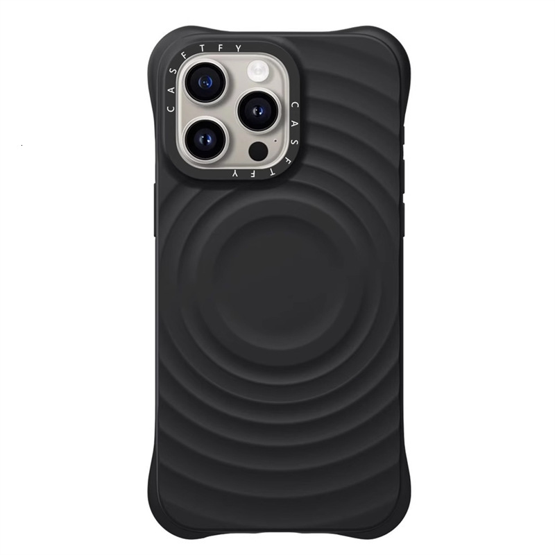 New arrival Letter Wave Pattern Compatible with Apple 17PROMAX Magnetic Phone Case iPhone16p/13Pro/14