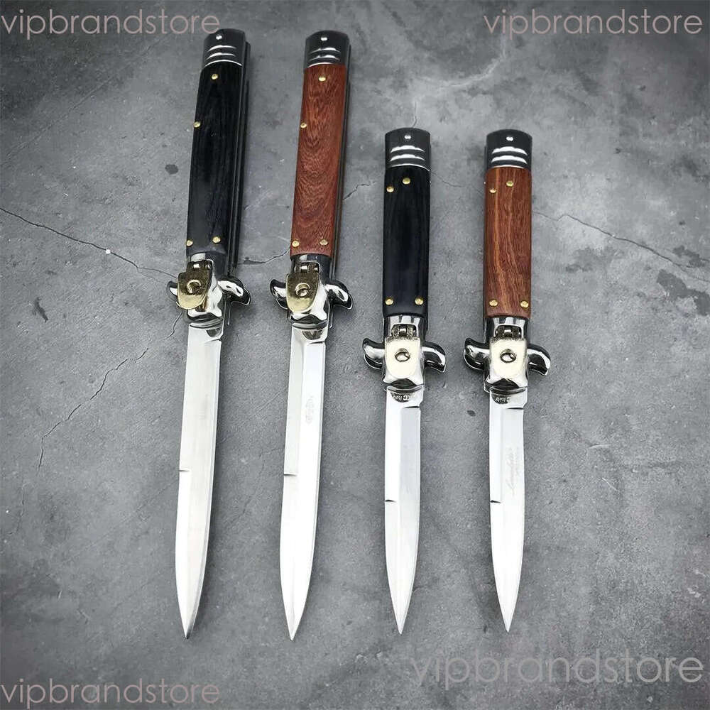 4Models Bill Deshivs Folding Blade Knife 7.6 fixed blade knife 440C Blade, Wood Handles