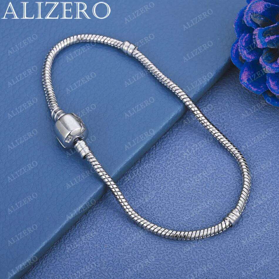 ALIZERO 925 Sterling Silver Rope Chain Bracelet For Men's and Women's Fashion Boutique Jewelry Parties Popular Birthday Gifts