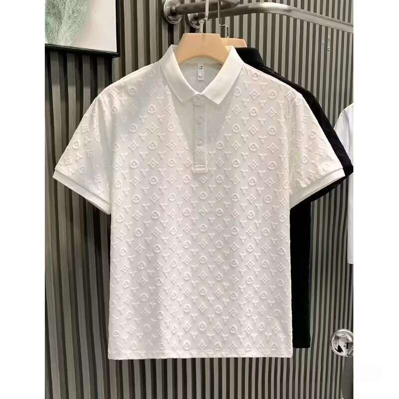 Men's Polos Men's Tees Polos Clothes Summer New Fashion Slim Fit Short Turn-Down Collar Half Sleeve Men's Clothing Daily Outfit