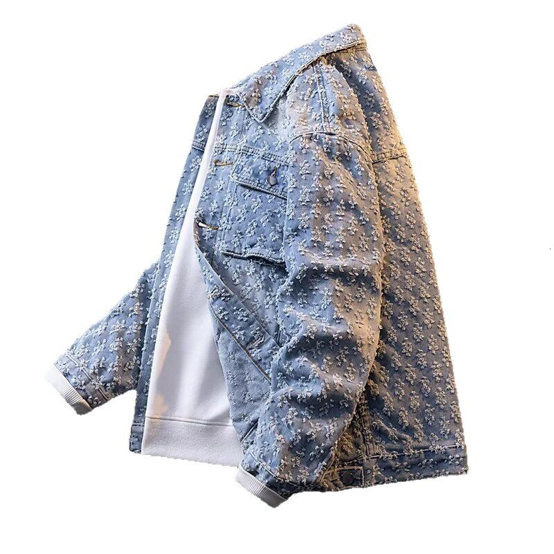 2026 Luxury Brand Designer Clothing 2025 Spring New Style Turn-Down Collar Washed Vintage Fashion Denim Jacket Men's Youth Slim Fit Handsome Casu