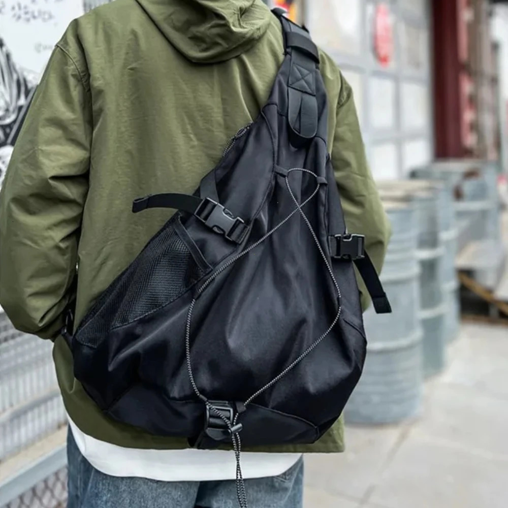 Waterproof Nylon Crossbody Bag for Men Women Large Capacity Travel Storage Shoulder Outdoor Sports Unisex Chest Packs 260104