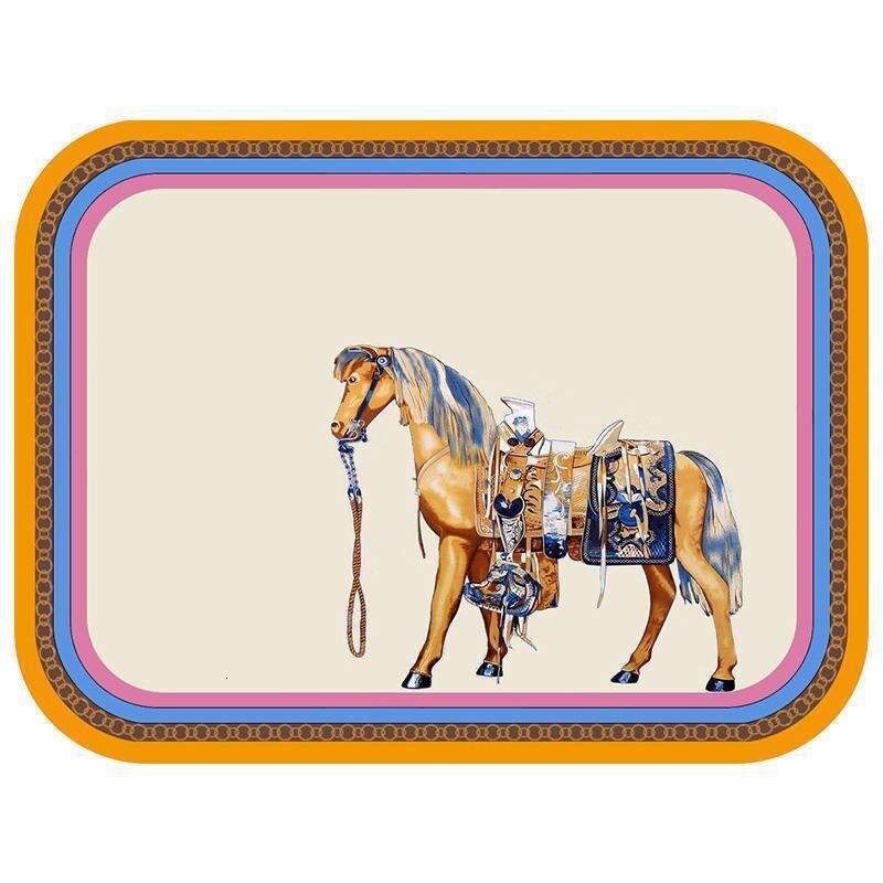 Vintage Nordic Houndstooth Placemat Waterproof Oilproof Heat Insulation Non-Slip Heat-Resistant Dining Table High-End Light Luxury Home Mat Ins