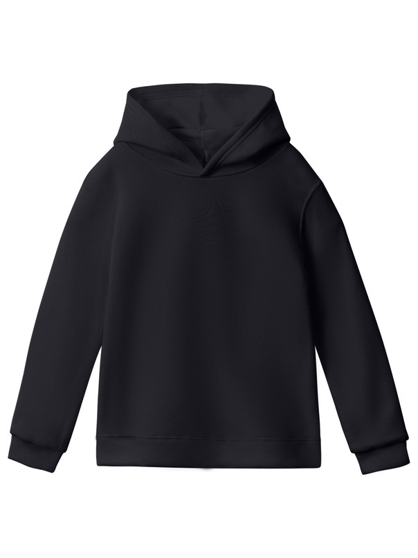 Foreign Trade Autumn Winter Pullover Fleece Hoodie Solid Color Casual Children's Sweatshirt Set