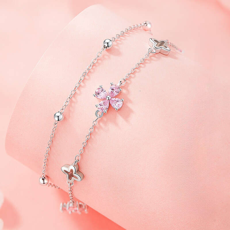 Double-Layer Four-Pointed Star Bracelet Designer Bracelet Pink Luxury-Inspired Delicate Jewelry