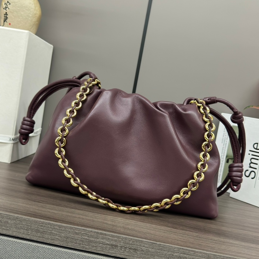 12A Mirror Quality Designer Bag Burgundy Genuine Leather Shoulder Women Chain Wallet Strawing Pockets Purse Small Shopping Bags Handbag Evening Hobos