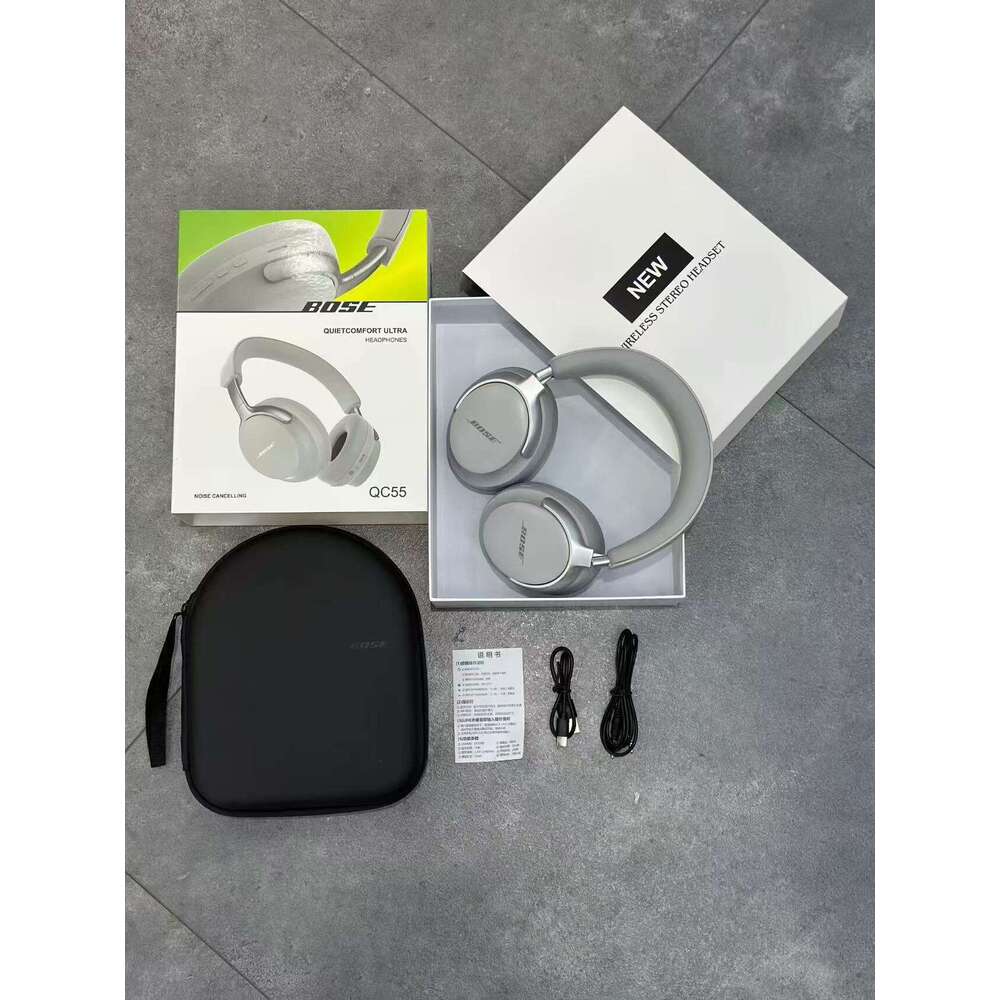 Bluetooth over-ear headphones - noise-canceling wireless headphones - foldable with leather cover H260107