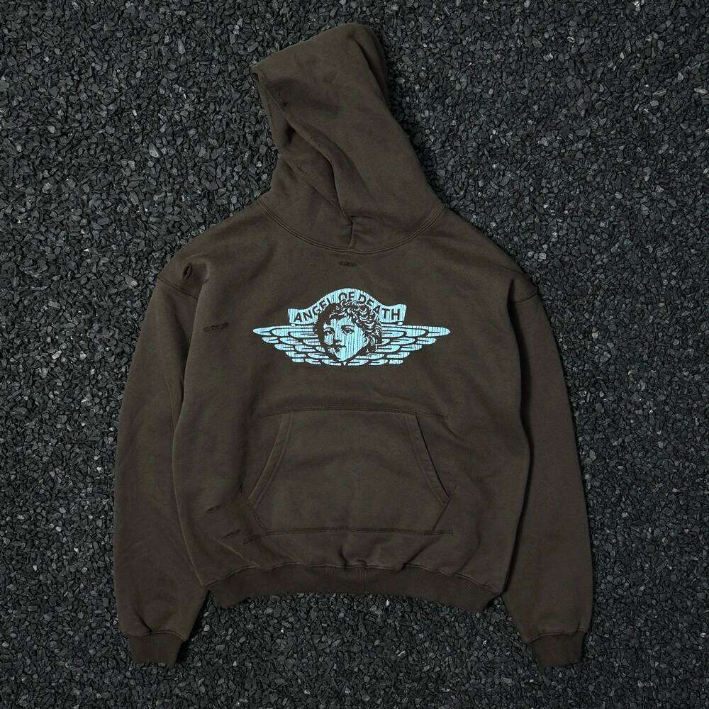 Yao Fashion Saint OF Michael Logo Print Cotton Hooded Casual Vintage Streetwear Loose Oversize Luxury Pullover Hoodies For Men X260107