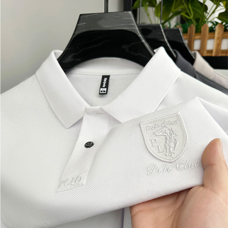 Luxury Brand Designer Clothes Short Sleeve Polo Shirt Men Pullover Tops Fashion Lapel Summer Light Business POLO Shirt Men's Clothing Short Sleev