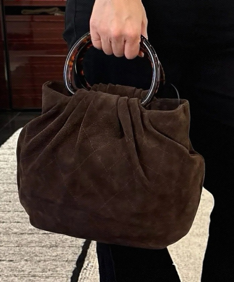 26C Real Suede Leather Top Handle Bags Tortoiseshell Handle Designer Plaid Totes Purses And Handbags Evening Party Clutch Vintage Women Newest Chic Sling Bag 3525