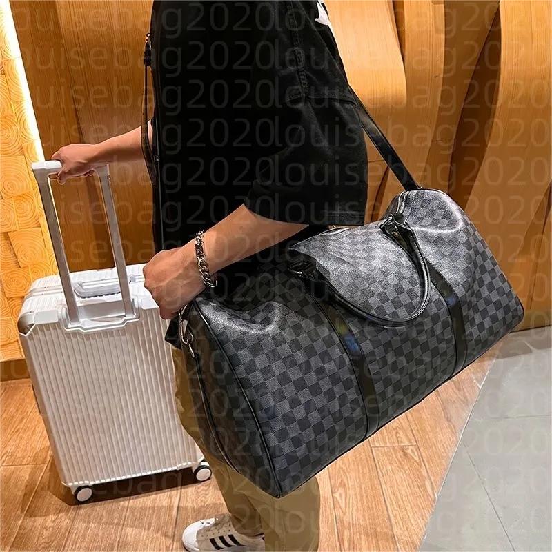 Designer Bag 55CM Leather Designers Men Women Duffel Bags Suitcases Luggage Outdoor Packs Shoulder Travel louisities Totes Vouiton bag vuttonn Messenger bags