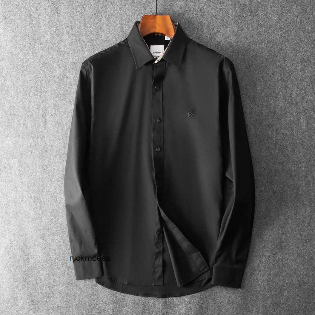 burbrerys mens jackets coats Three standard long sleeve shirt TB letter embroidery business casual British style pure cotton solid col burberrys2 burberrys WMBO