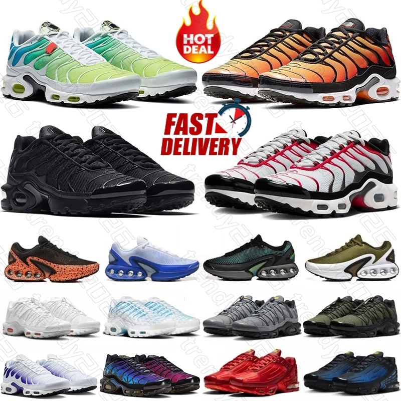 designer shoes running sneakers tn tns tn plus tn3 25th Anniversary tn Fr Utility Mens Triple Black White Metallic Silver Reflective trainers size 40-46